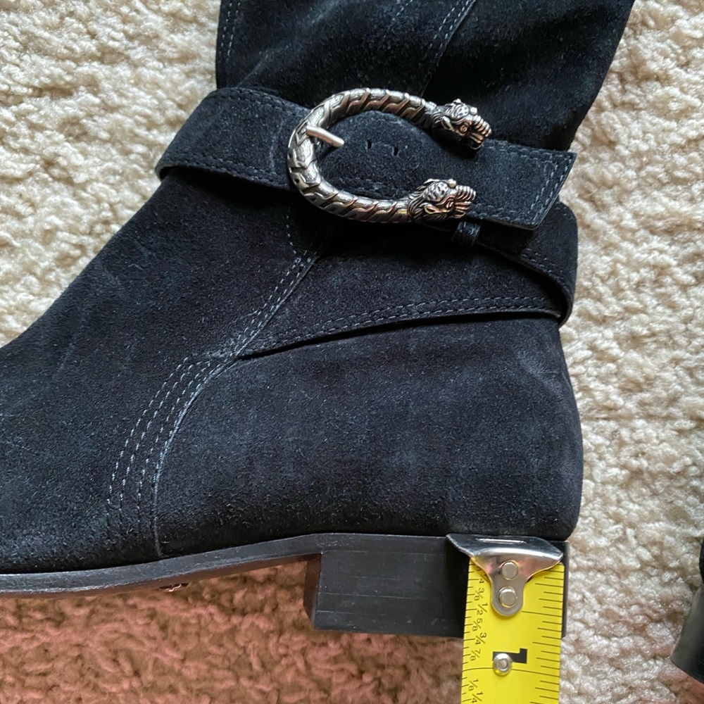 Gucci Dionysus Black Suede Over The Knee Boots Sz 36.5 - Picture 10 of 16